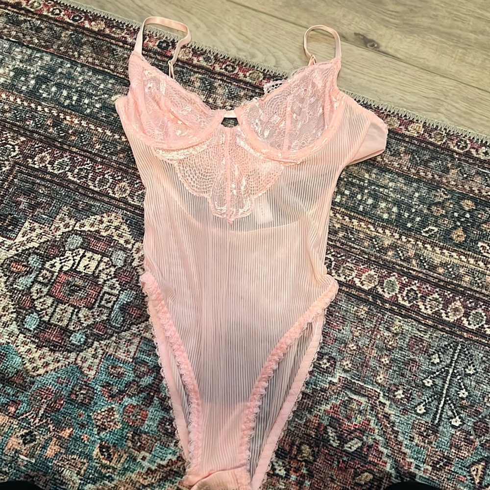 Kat the label zephyr body suit in pink sorbet new with tags